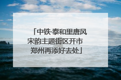 中铁·泰和里唐风宋韵主题街区开市 郑州再添好去处