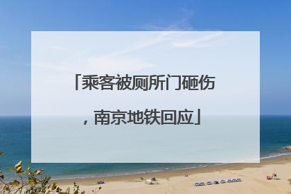 乘客被厕所门砸伤，南京地铁回应