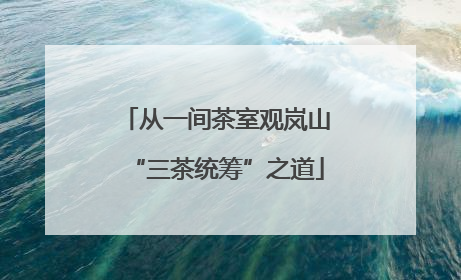 从一间茶室观岚山“三茶统筹”之道