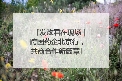 发改君在现场｜跨国药企北京行，共商合作新篇章