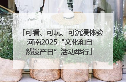 可看、可玩、可沉浸体验 河南2025“文化和自然遗产日”活动举行