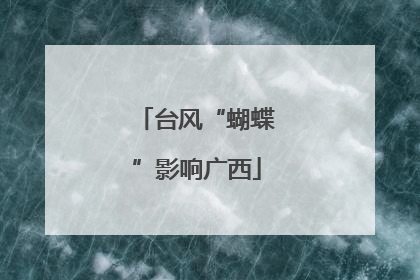 台风“蝴蝶”影响广西