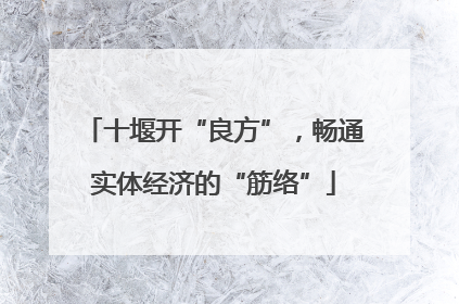 十堰开“良方”，畅通实体经济的“筋络”