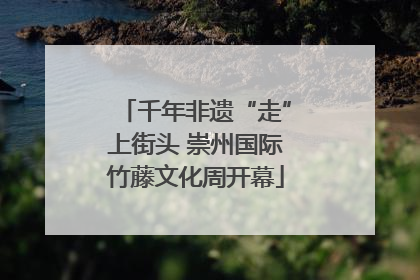 千年非遗“走”上街头 崇州国际竹藤文化周开幕