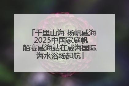 千里山海 扬帆威海 2025中国家庭帆船赛威海站在威海国际海水浴场起航