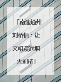 南通通州刘桥镇：让文明浸润烟火刘桥