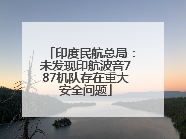 印度民航总局：未发现印航波音787机队存在重大安全问题