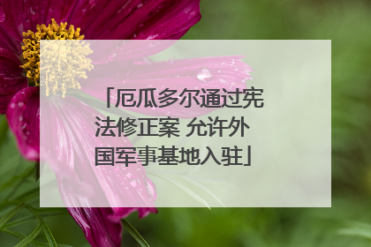 厄瓜多尔通过宪法修正案 允许外国军事基地入驻