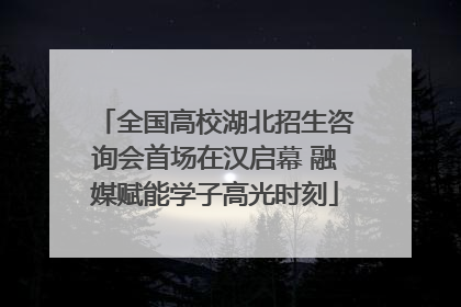 全国高校湖北招生咨询会首场在汉启幕 融媒赋能学子高光时刻