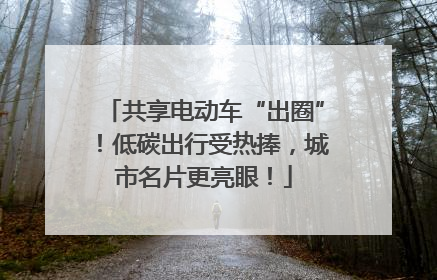 共享电动车“出圈”！低碳出行受热捧，城市名片更亮眼！