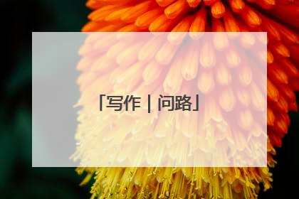 写作｜问路