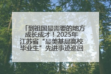 到祖国最需要的地方成长成才!2025年江苏省“最美基层高校毕业生”先进事迹巡回宣讲会在宁启动