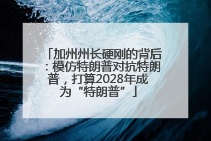 加州州长硬刚的背后：模仿特朗普对抗特朗普，打算2028年成为“特朗普”