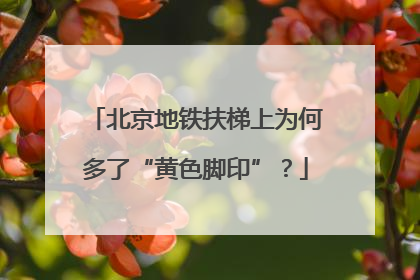 北京地铁扶梯上为何多了“黄色脚印”？