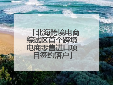 北海跨境电商综试区首个跨境电商零售进口项目签约落户