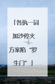 各执一词 加沙停火方案陷“罗生门”