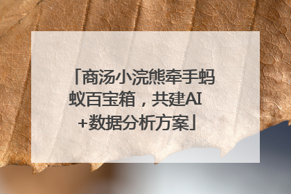 商汤小浣熊牵手蚂蚁百宝箱，共建AI+数据分析方案