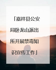嘉祥县公安局卧龙山派出所开展禁毒知识宣传工作