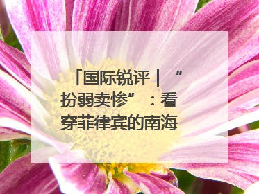 国际锐评｜“扮弱卖惨”：看穿菲律宾的南海讹诈策略