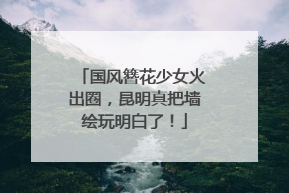 国风簪花少女火出圈，昆明真把墙绘玩明白了！