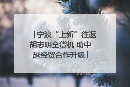 宁波“上新”往返胡志明全货机 助中越经贸合作升级