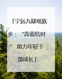 宁远九疑瑶族乡：“青蓝结对” 助力年轻干部成长