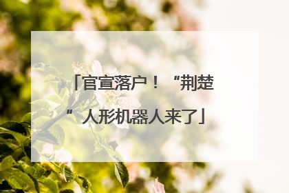 官宣落户！“荆楚”人形机器人来了