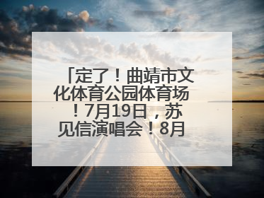 定了！曲靖市文化体育公园体育场！7月19日，苏见信演唱会！8月16日，萧敬腾演唱会！