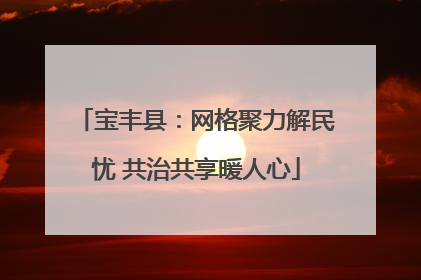 宝丰县：网格聚力解民忧 共治共享暖人心