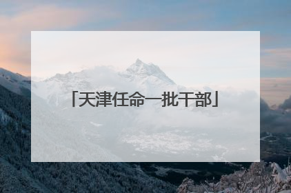 天津任命一批干部