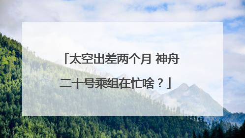 太空出差两个月 神舟二十号乘组在忙啥？
