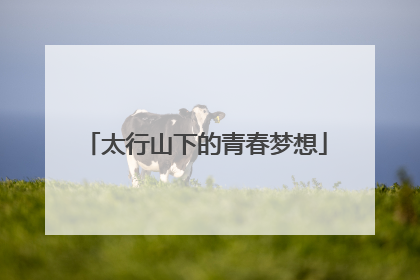 太行山下的青春梦想