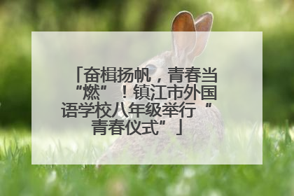 奋楫扬帆，青春当“燃”！镇江市外国语学校八年级举行“青春仪式”