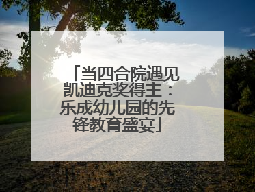 当四合院遇见凯迪克奖得主：乐成幼儿园的先锋教育盛宴