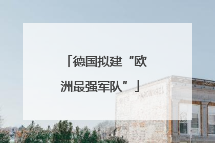 德国拟建“欧洲最强军队”