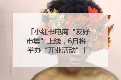 小红书电商“友好市集”上线，6月将举办“开业活动”