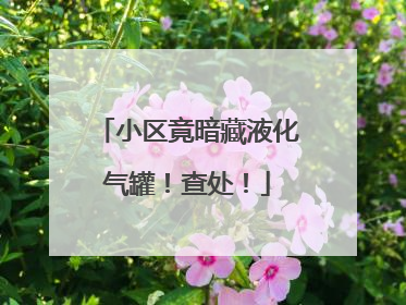 小区竟暗藏液化气罐！查处！