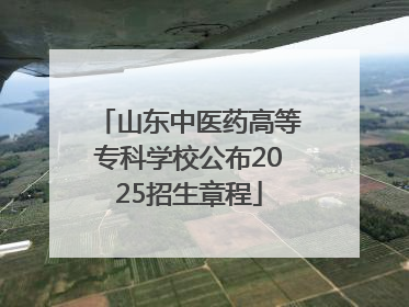 山东中医药高等专科学校公布2025招生章程