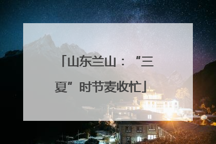 山东兰山：“三夏”时节麦收忙