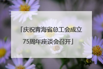 庆祝青海省总工会成立75周年座谈会召开