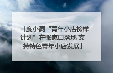度小满“青年小店榜样计划”在张家口落地 支持特色青年小店发展