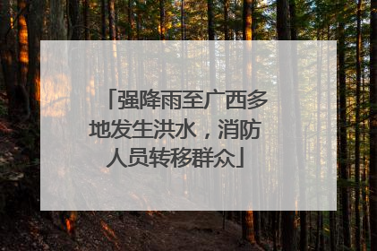强降雨至广西多地发生洪水，消防人员转移群众