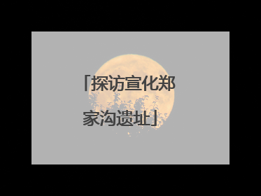 探访宣化郑家沟遗址