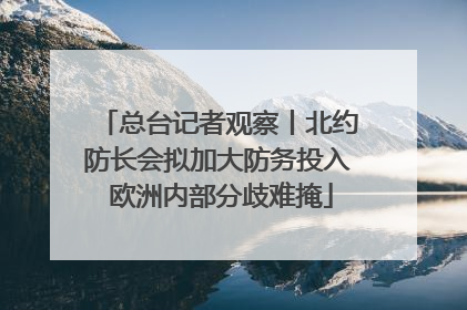 总台记者观察丨北约防长会拟加大防务投入 欧洲内部分歧难掩