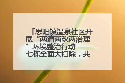 思阳镇温泉社区开展“两清两改两治理”环境整治行动——七栋全面大扫除，共建洁净家园