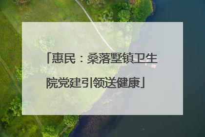 惠民：桑落墅镇卫生院党建引领送健康