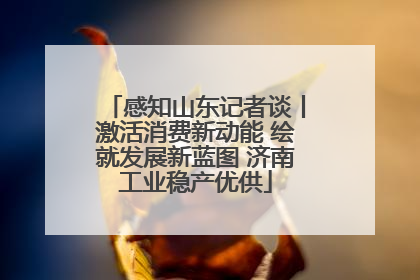 感知山东记者谈丨激活消费新动能 绘就发展新蓝图 济南工业稳产优供