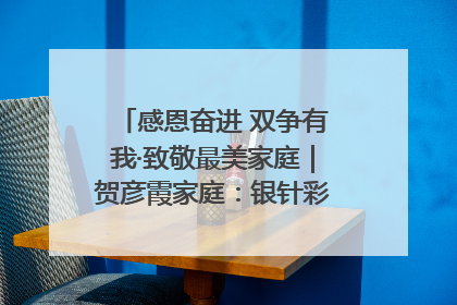 感恩奋进 双争有我·致敬最美家庭｜贺彦霞家庭：银针彩线绣出好日子