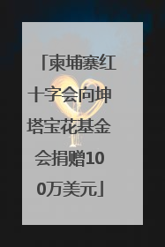 柬埔寨红十字会向坤塔宝花基金会捐赠100万美元