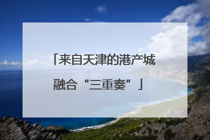 来自天津的港产城融合“三重奏”